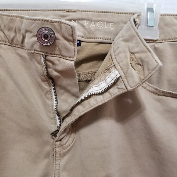 American Eagle pants 16 Jegging twill solid basic work super stretch skinny - Picture 8 of 15